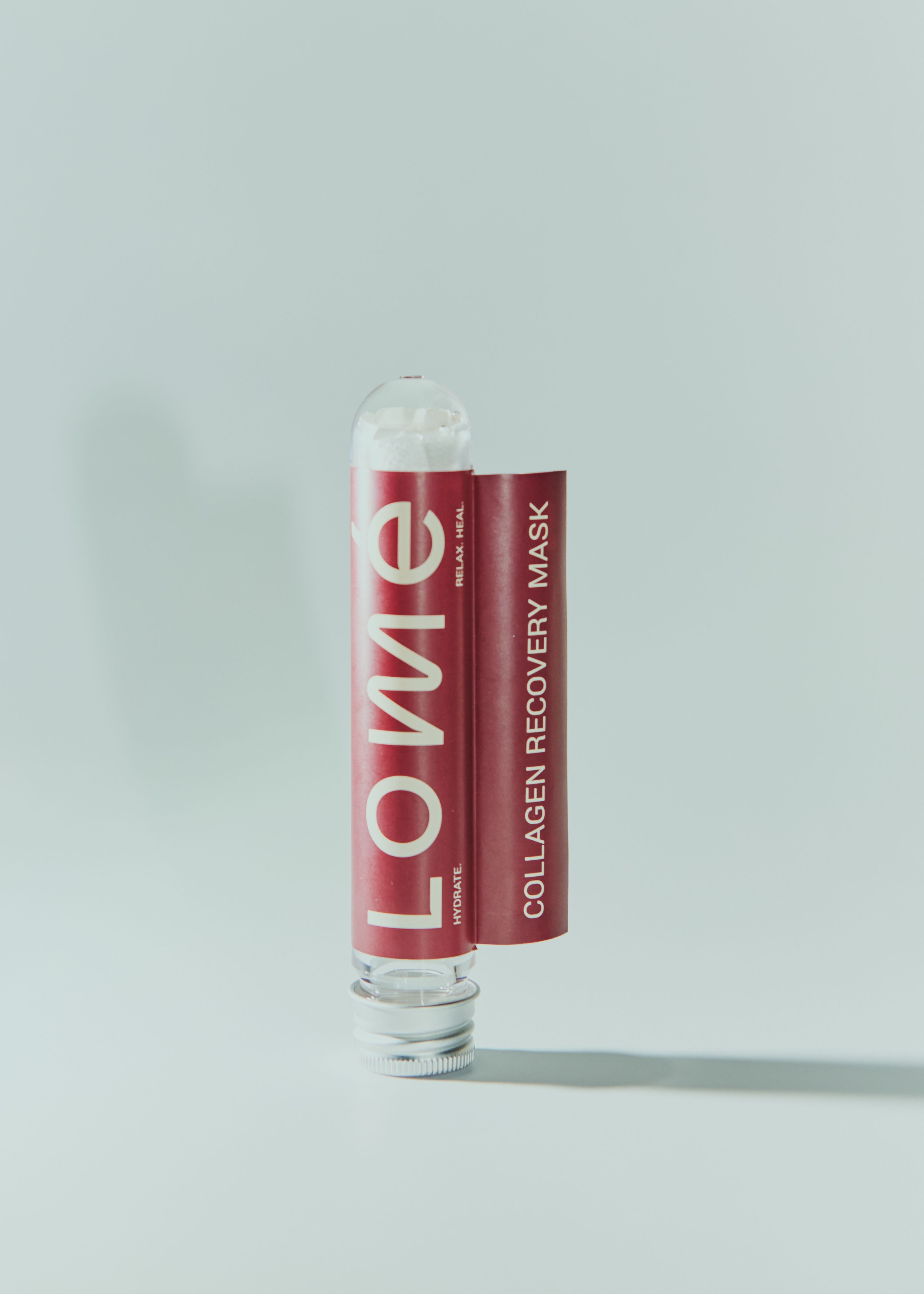 Lomé Collagen Recovery Mask med kollagen og hyaluronsyre til hydrering